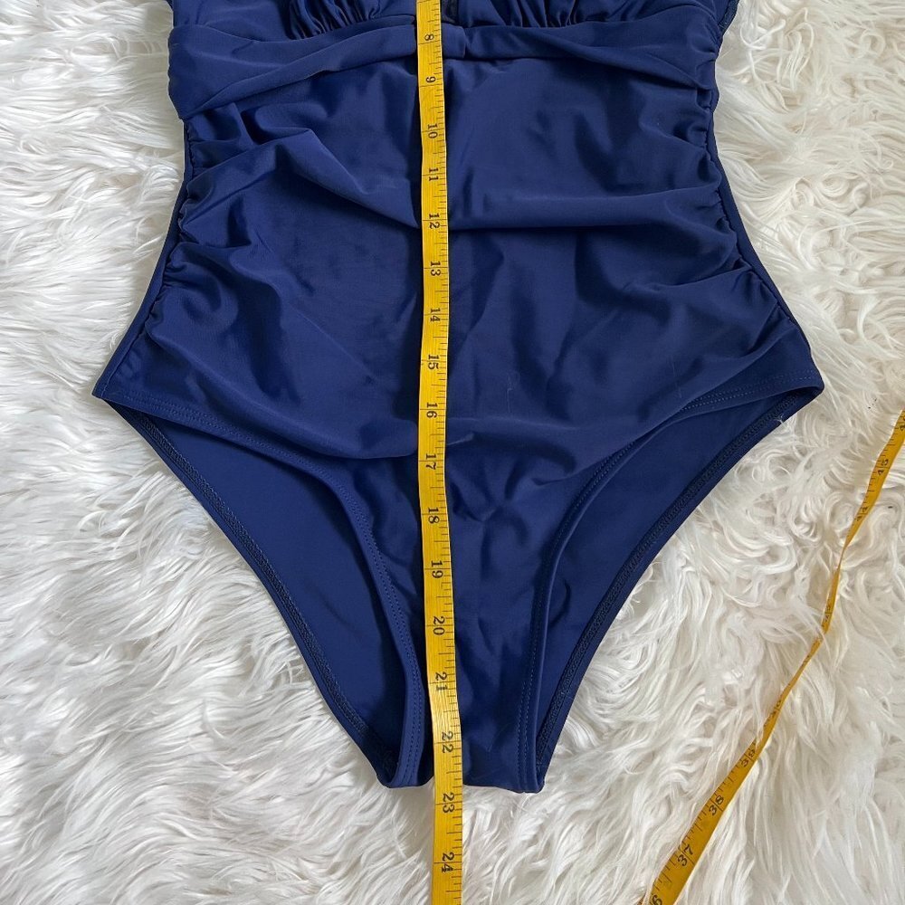 One Piece Swimsuits Tummy Control Swimwear High Neck Mesh Bathing Suits Size XS - Picture 8 of 14